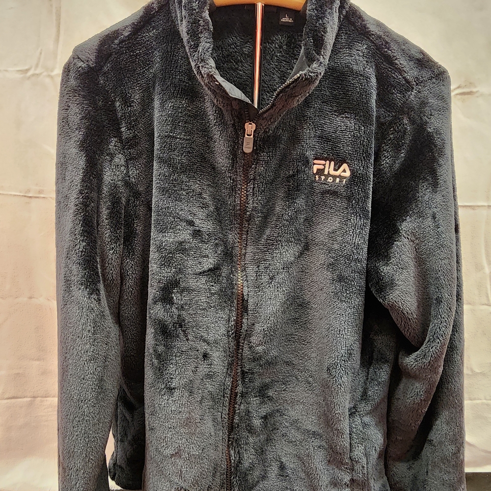 Fila Sport Womens Black Full Zip Fleece Jacket. Used. Very Good Condition.